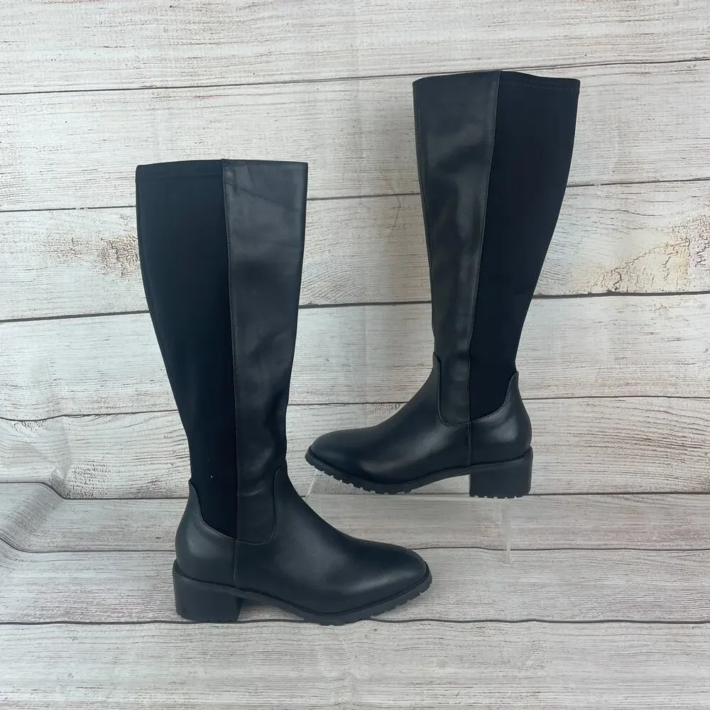 Blondo Starling Womens Sz 6M Knee High Boots Zip Black Waterproof
